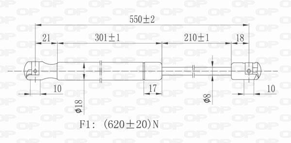 Cilindro OPEN PARTS GSR6087.00