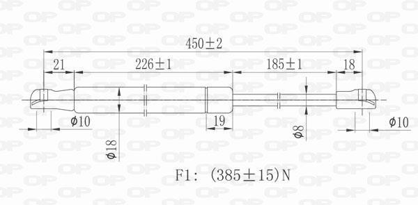 Muelle neumático OPEN PARTS GSR6108.00