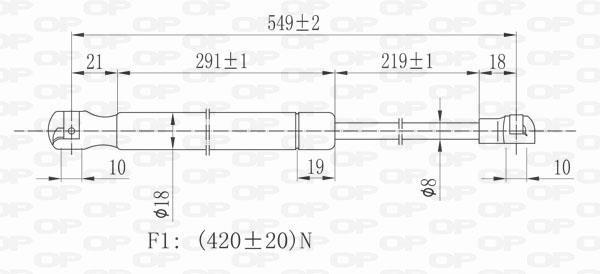 Muelle neumático OPEN PARTS ref. GSR6193.00
