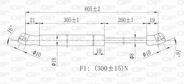 Muelle neumático OPEN PARTS ref. GSR6356.00