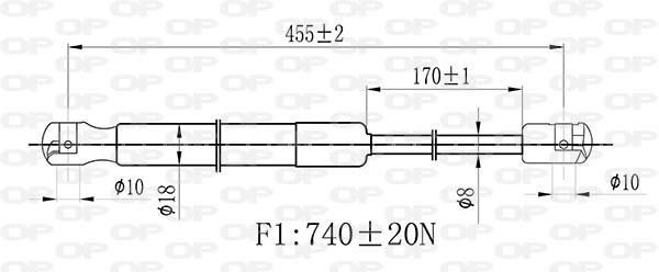 Cilindro OPEN PARTS ref. GSR6476.00