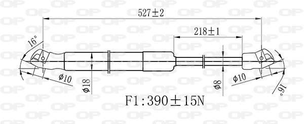 Muelle neumático OPEN PARTS ref. GSR6491.00
