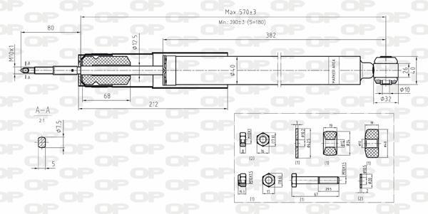 Amortisseur OPEN PARTS ref. SAB8076.32