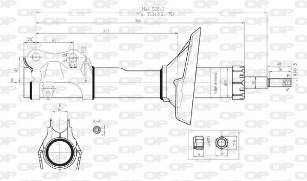 Amortecedor de choques OPEN PARTS ref. SAB8087.11