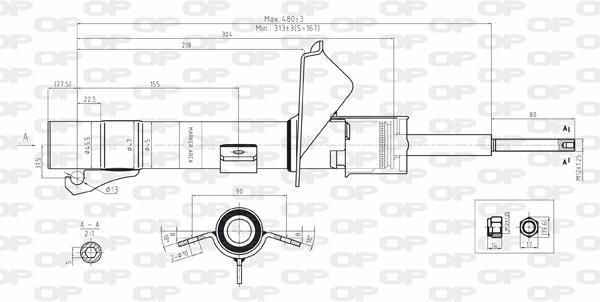 Amortecedor de choques OPEN PARTS ref. SAB8103.31