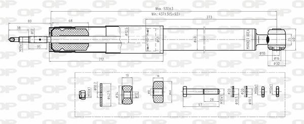 Amortisseur OPEN PARTS ref. SAB8162.31
