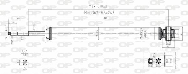 Amortiguador OPEN PARTS ref. SAB8186.32