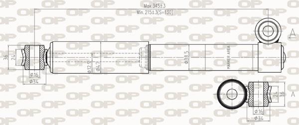 Amortisseur OPEN PARTS ref. SAB8253.32
