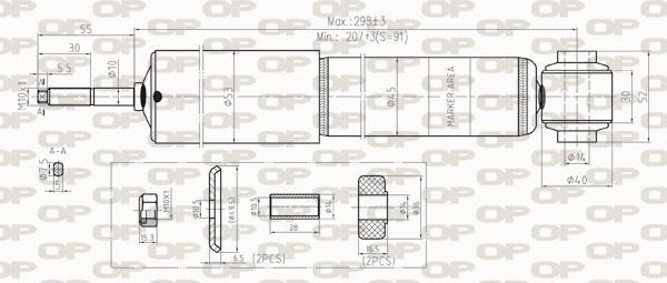 Amortecedor de choques OPEN PARTS ref. SAB8273.31