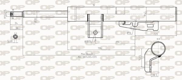 Amortecedor de choques OPEN PARTS ref. SAB8277.31