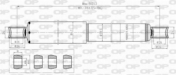 Amortisseur OPEN PARTS ref. SAB8371.12