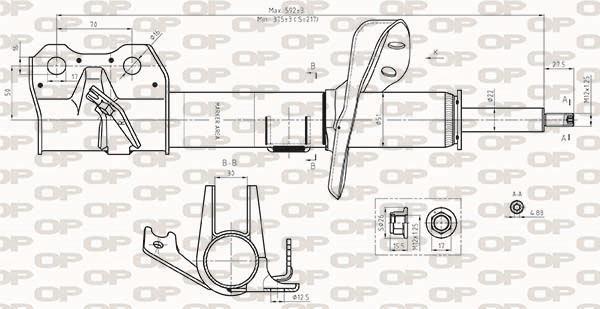 Amortecedor de choques OPEN PARTS ref. SAB8414.31