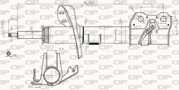 Amortiguador OPEN PARTS ref. SAB8415.31