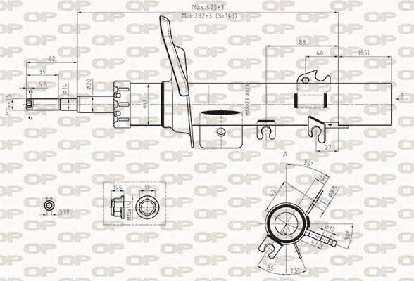 Amortecedor de choques OPEN PARTS ref. SAB8417.31