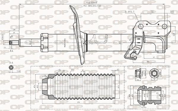 Amortecedor de choques OPEN PARTS ref. SAB8447.31