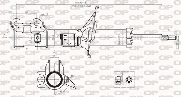 Amortecedor de choques OPEN PARTS ref. SAB8503.11