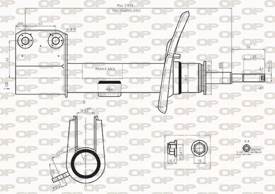 Amortiguador OPEN PARTS ref. SAB8505.31
