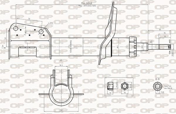 Amortecedor de choques OPEN PARTS ref. SAB8513.31