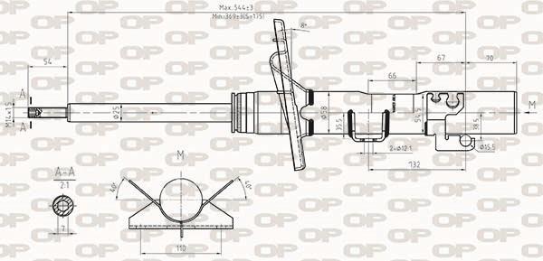Amortecedor de choques OPEN PARTS ref. SAB8516.31