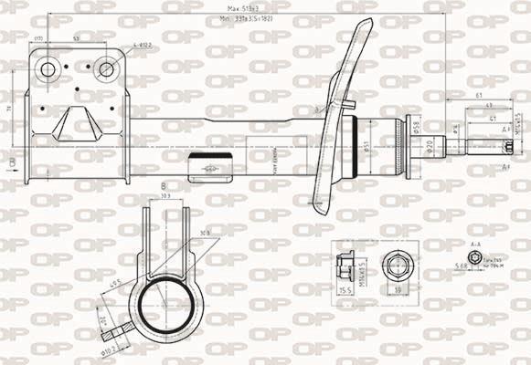 Amortisseur OPEN PARTS ref. SAB8542.31