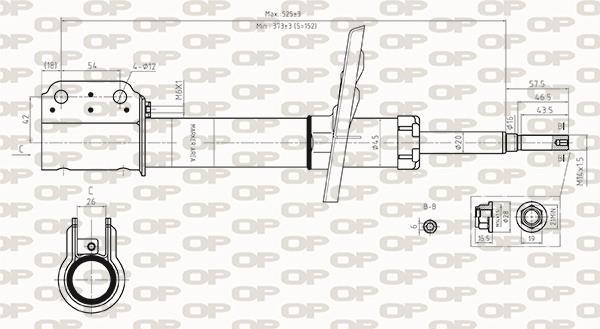 Amortecedor de choques OPEN PARTS ref. SAB8557.31