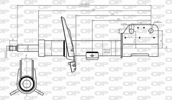 Amortisseur OPEN PARTS ref. SAB8617.31