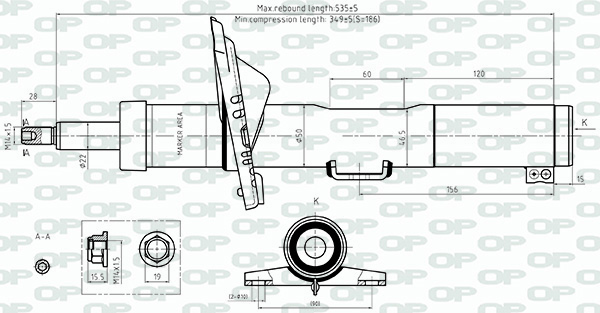 Amortisseur OPEN PARTS  ref. SAB8727.31