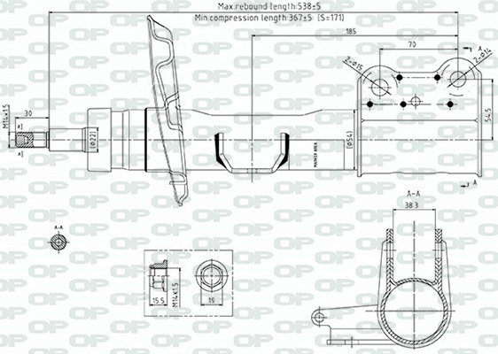 Amortecedor de choques OPEN PARTS  ref. SAB8729.31