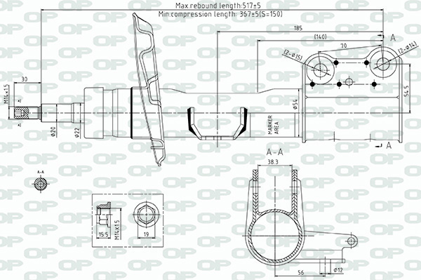Amortisseur OPEN PARTS  ref. SAB8730.31