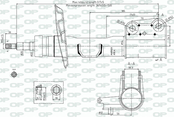 Amortisseur OPEN PARTS  ref. SAB8731.31