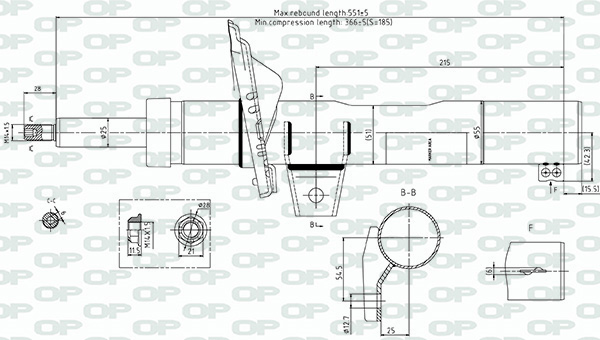 Amortisseur OPEN PARTS  ref. SAB8736.31