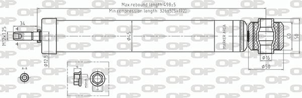 Amortecedor de choques OPEN PARTS  ref. SAB8744.32