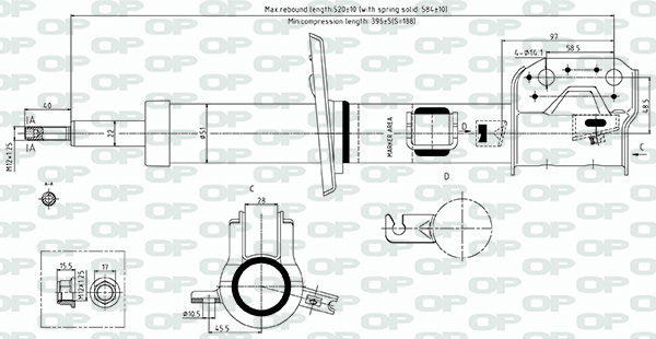 Amortisseur OPEN PARTS  ref. SAB8749.31