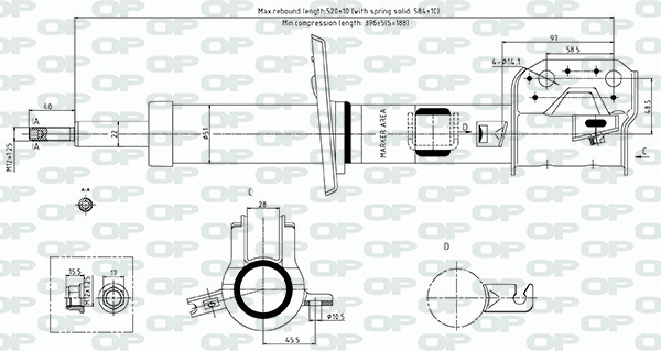 Amortisseur OPEN PARTS  ref. SAB8750.31
