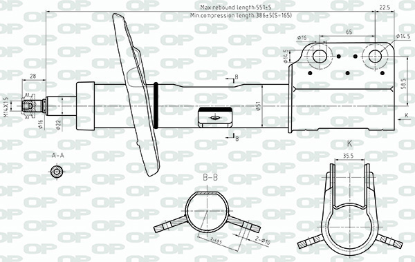 Amortisseur OPEN PARTS  ref. SAB8758.31