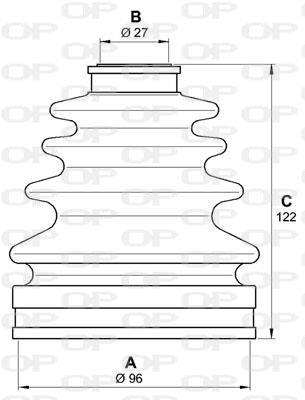 Fuelle de cardán OPEN PARTS ref. SJK7154.00