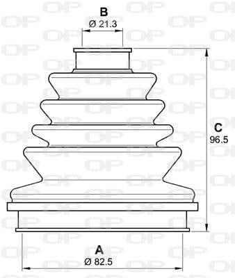 Fuelle de cardán OPEN PARTS ref. SJK7162.00