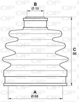 Fuelle de cardán OPEN PARTS ref. SJK7175.00