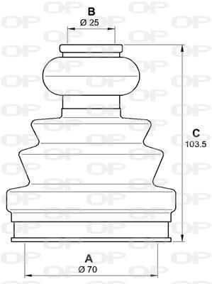 Soufflet de cardan OPEN PARTS ref. SJK7214.00