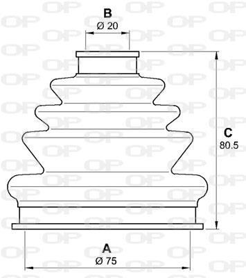 Fuelle de cardán OPEN PARTS ref. SJK7251.00