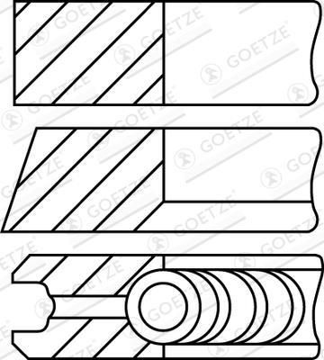 Jeu de segments de pistons GOETZE 08-110500-10