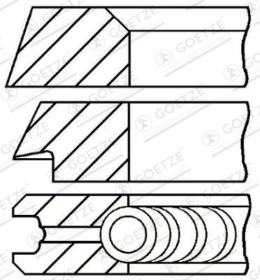 Jeu de segments de pistons GOETZE 08-399100-00