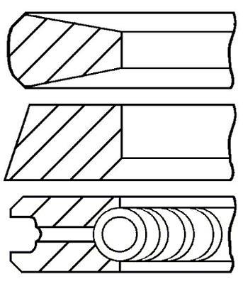 4 x JEU DE SEGMENTS DE PISTON GOETZE 0885470000-4