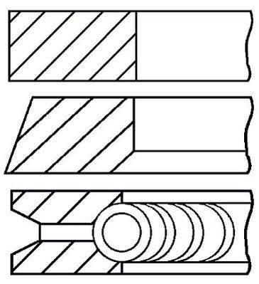 Jeu de segments de pistons GOETZE 08-337300-00