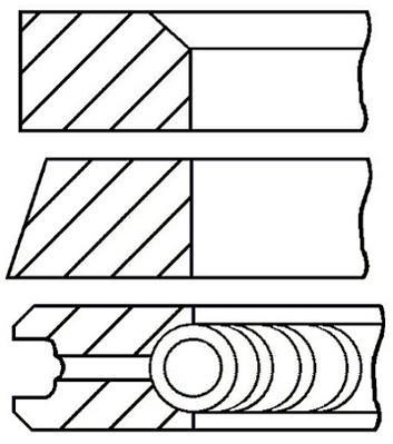 Jeu de segments de pistons GOETZE 08-252900-00