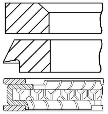 Jeu de segments de pistons GOETZE 08-108700-00 Jeu de segments de pistons GOETZE 08-108700-00