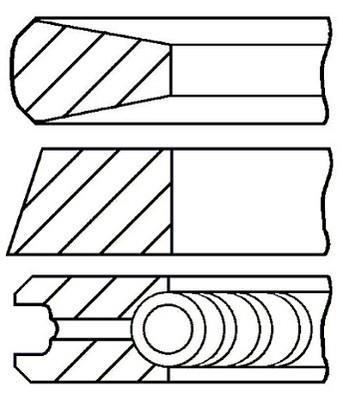 Jeu de segments de pistons GOETZE 08-140200-00