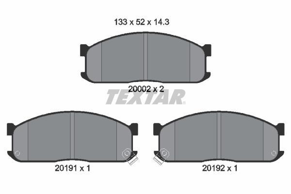 Jogo de 4 pastilhas de travão TEXTAR ref. 2000201