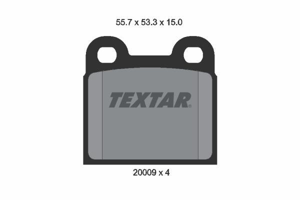 Jeu de 4 plaquettes de frein TEXTAR ref. 2000906