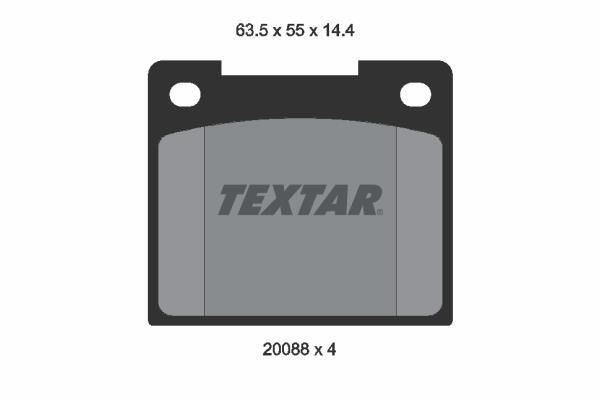 Jeu de 4 plaquettes de frein TEXTAR ref. 2008802